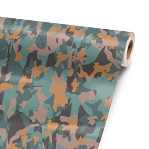 Muted Camouflage 72” x 52” Vinyl Wrap Sheet for Large or Custom Items | 3M wrap DIY to Custom Gear of All Types and Sizes, Including Vehicles, Boats, appliances, Furniture, ATV’s, Golf carts, Bikes