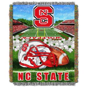 Northwest NCAA North Carolina State Wolfpack Unisex-Adult Woven Tapestry Throw Blanket, 48″ x 60″, Home Field Advantage