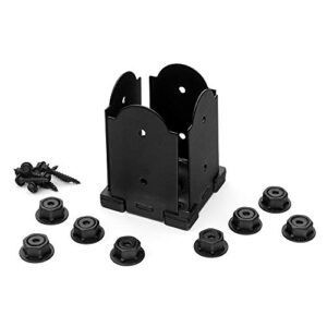 Ozco Building Products 56607 Laredo Sunset 4×4 Post Base Kit, (1 per Pack) , Black