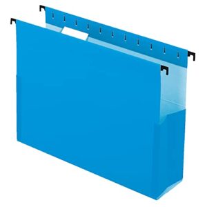 Pendaflex SureHook Reinforced Hanging Box File, 3″, Letter, Blue, 1/5 Cut, 25/BX (59203)