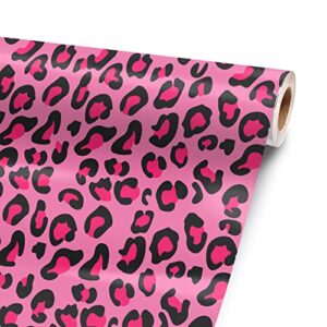 Pink Leopard 72” x 52” Vinyl Wrap Sheet for Large or Custom Items | 3M wrap DIY to Custom Skin Gear of All Types and Sizes, Including Vehicles, Boats, appliances, Furniture, ATV’s, Golf carts, Bikes