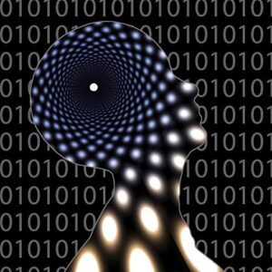 Posterazzi PSTRFF200568SLARGE Head and Binary Code Photo Print, 24 x 36, Multi