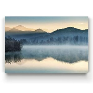 Renditions Gallery-Canvas Prints Wall Art-Quiet Morning-Gallery Wrapped-Modern-Home Décor-Ready to Hang-12X18