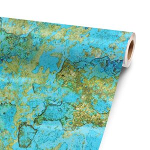 Teal Marble 96” x 52” Vinyl Wrap Sheet for Large or Custom Items | 3M wrap DIY to Custom Skin Gear of All Types and Sizes, Including Vehicles, Boats, appliances, Furniture, ATV’s, Golf carts, Bikes