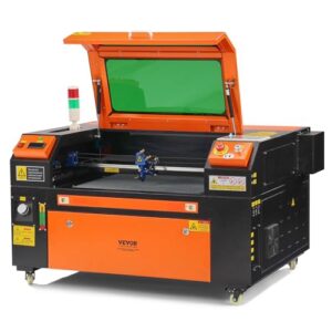 VEVOR 60W CO2 Laser Engraver, 16 x 24 in, 19.7 IPS Laser Cutter Machine with 2-Way Pass Air Assist, Compatible with LightBurn, CorelDRAW, AutoCAD, Windows, Mac OS, Linux, for Wood Acrylic Fabric More