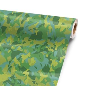 Verde Camouflage 72” x 52” Vinyl Wrap Sheet for Large or Custom Items | 3M wrap DIY to Custom Gear of All Types and Sizes, Including Vehicles, Boats, appliances, Furniture, ATV’s, Golf carts, Bikes