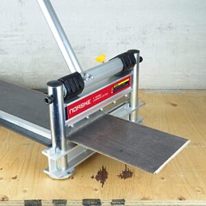 Norske Tools NMAP010 9″ Laminate Flooring and Siding Cutter with Heavy Duty Fixed Aluminum Fence and Built-in Precision Angled Miter Settings Including Knee Pads