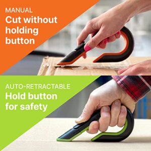 Slice – 10400 Box Cutter, 3 Position Manual Button with Ceramic Blade, Locking blade
