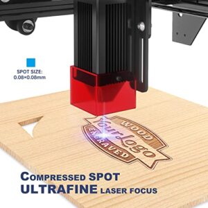 Longer RAY5 5000mW Laser Engraver is an economical Machine Suitable for Beginners, App Offline Control, DIY Engraver Tool for Metal/Glass/Wood, Engraving Area of 15.7″x15.7″, Laser Class ii