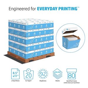 HP Printer Paper | 8.5 x 11 Paper | Office 20 lb | Quickpack Pallet – No Ream Wrap – 80 Cartons | 92 Bright | Made in USA | FSC Certified | 112103P