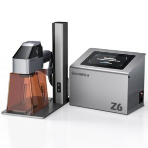 Genmitsu Z6 20W Fiber Laser Engraver, Higher Fiber Power 15000mm/s Speed, 5W Diode Dual Sources, Desktop Integrated Host with Touch Screen, Portable Marking Tool for Jewelry, Metal, Wood, Leather