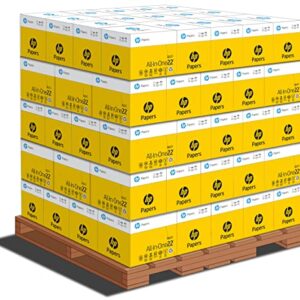 HP Papers Printer Paper 8.5 x 11 Paper All-In-One 22lb 5 ream 80 Case Pallet – 200,000 Sheets 96 Bright Made in USA – FSC Certified 207000P