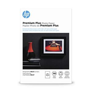 HP Premium Plus Photo Paper, Satin, 4×6 in, 100 sheets (CR666A)