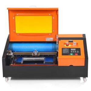 VEVOR 40W Desktop CO2 Laser Engraver, 12 x 8 in, 11.8 IPS Laser Cutter Machine with Water-Cooled Laser Tube, Compatible with CorelDRAW, Windows XP 7 8 10, EMF, JPG, PLT, WMF, for Wood Acrylic Fabric