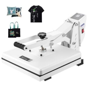 VEVOR Heat Press, 15×15 Heat Press Machine, Fast Heating, High Pressure Heat Press Machine for T-Shirt, Power Digital Industrial Sublimation Printer for Heat Transfer Vinyl, Easy to Use, White