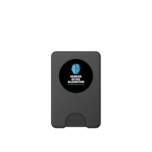 Human Before Algorithm – AI Ethics Graphic, Tech Awareness PopSockets PopWallet for MagSafe