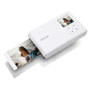Minolta MNCP10-CH Instapix 2 in 1 Instant Print Digital Camera & Bluetooth Printer, Charcoal