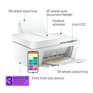 HP DeskJet 4227e Wireless All-in-One Color Inkjet Printer, Scanner, Copier, Best for Home, 3 Months of Instant Ink Included (6W7F0A)