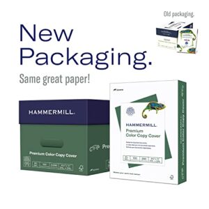 Hammermill Cardstock, Premium Color Copy, 80 lb, 8.5 x 11 – 1 Pack (250 Sheets) – 100 Bright, Made in the USA Card Stock