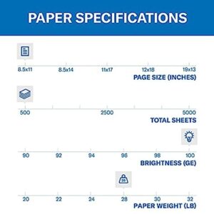 Hammermill Printer Paper, Premium Color 28 lb Copy Paper, 8.5 x 11 – 1 Ream (500 Sheets) – 100 Bright, Made in the USA, 102467R