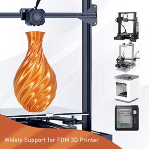 OEM MIKA3D 1.75mm Silk Metalic Shiny Red Copper PLA 3D Printer Filament, Widely Support for Most 3D Printing Printer, 2.2lbs 1KG 1.75mm Silk PLA 3D Printing Material