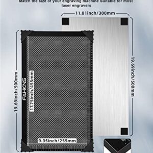 Honeycomb Working Table 11.81 x 19.69 x 0.87 inch Honeycomb Laser Bed with Aluminum Plate Fast Heat Dissipation and Table-Protecting Honeycomb Working Panel for Laser Engraver Cutting Machine