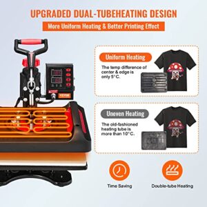 VEVOR 11 in 1 Heat Press Machine 12×15 Inch T Shirt Press Machine 360° Swing Away Digital Multifunction Sublimation Heat Transfer Machine for T-Shirt Hat Cap Mug Plate Pen Shoes