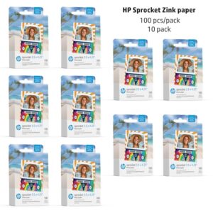 HP Sprocket 3.5 x 4.25” Zink Sticky-Backed Photo Paper (1000 Pack) Compatible with HP Sprocket 3×4 Photobooth and Photo Printer
