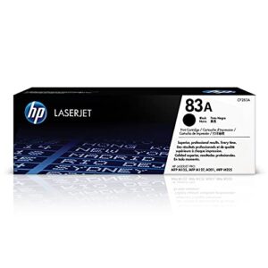 HP 83A Black Toner Cartridge | Works with HP LaserJet Pro M201, HP LaserJet Pro MFP M125, M127, M225 Series | CF283A…