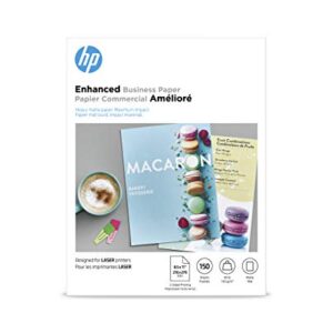 HP Enhanced Business Paper, Matte, 8.5×11 in, 40 lb, 150 sheets, works with laser printers (Q6543A),White