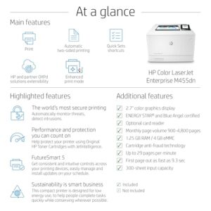 HP Laserjet Enterprise M455dn Desktop Laser Printer – Color 12″ x 16.3″ x 18.6″