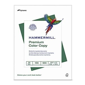 Hammermill Printer Paper, Premium Color 28 lb Copy Paper, 8.5 x 11 – 1 Ream (500 Sheets) – 100 Bright, Made in the USA, 102467R