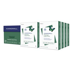 Hammermill Printer Paper, Premium Laser Print 32 lb, 8.5 x 11-8 Ream (4000 Sheets) – 98 Bright, Made in the USA, 104646C