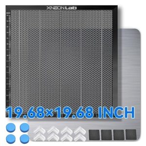 Honeycomb Laser Bed – 500 × 500 × 22mm Working Table with Aluminum Panel for XTool D1 /D1 Pro and Most Engraver Cutting Machine,Engraver Machine Accessories for Smooth Cut