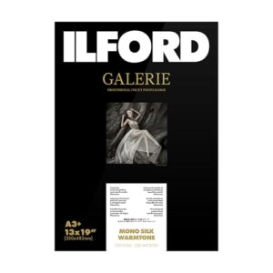ILFORD Galerie 13×19” (25 Sheets) Mono Silk Warmtone Smooth Lustre Surface, Instant Dry Archival Photo Inkjet Paper 9mil / 240gsm for Dye and Pigment Ink Printers, Made in Germany