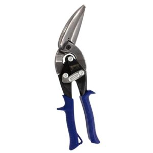 MIDWEST Power Cutters Long Cut Snip – Straight Cut Offset Tin Cutting Shears with Forged Blade & KUSH’N-POWER Comfort Grips – MWT-6516