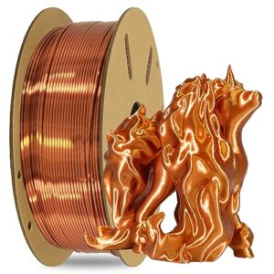 OEM MIKA3D 1.75mm Silk Metalic Shiny Red Copper PLA 3D Printer Filament, Widely Support for Most 3D Printing Printer, 2.2lbs 1KG 1.75mm Silk PLA 3D Printing Material