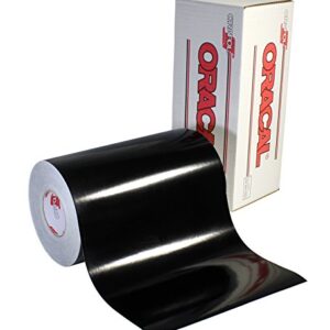 ORACAL 651 Permanent Adhesive Black Gloss Vinyl (12 Inches x 6 Feet)