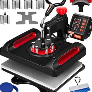 VEVOR 11 in 1 Heat Press Machine 12×15 Inch T Shirt Press Machine 360° Swing Away Digital Multifunction Sublimation Heat Transfer Machine for T-Shirt Hat Cap Mug Plate Pen Shoes