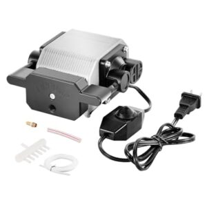 VEVOR Adjustable 30 L/min Airflow, Air Assist Pump Kit Cutter, Clear Smoke and Dust, Reduce Surface Temperature, Shield Lens, for Laser Engraving Wood Metal, Silver